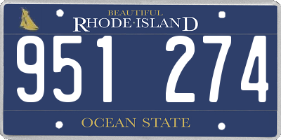 RI license plate 951274