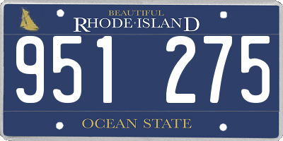 RI license plate 951275