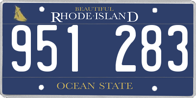 RI license plate 951283