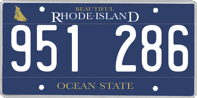 RI license plate 951286
