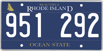 RI license plate 951292