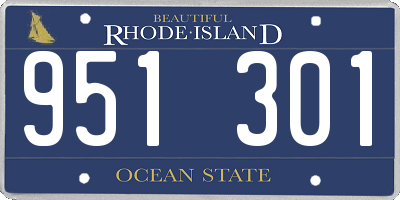RI license plate 951301