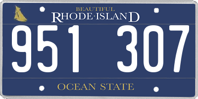 RI license plate 951307