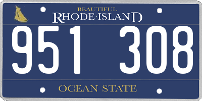 RI license plate 951308