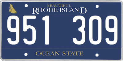 RI license plate 951309