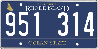 RI license plate 951314