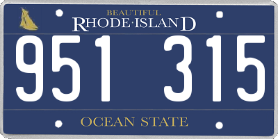 RI license plate 951315
