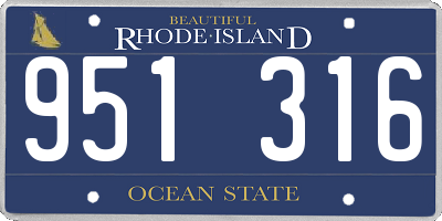 RI license plate 951316