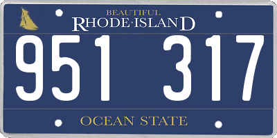 RI license plate 951317