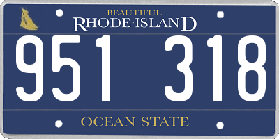 RI license plate 951318