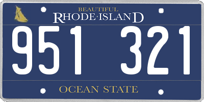 RI license plate 951321