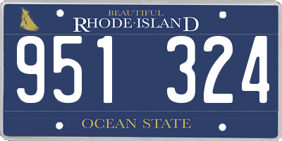 RI license plate 951324