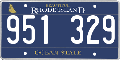 RI license plate 951329