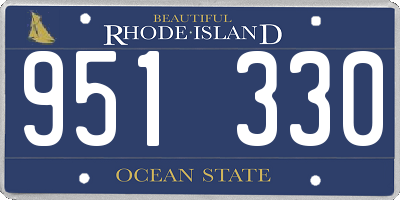 RI license plate 951330