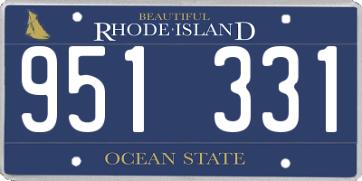 RI license plate 951331