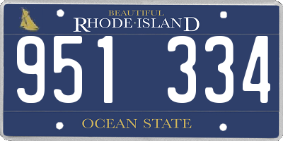 RI license plate 951334