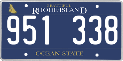 RI license plate 951338