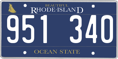 RI license plate 951340