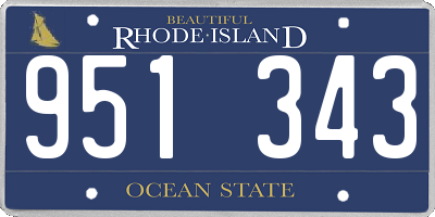 RI license plate 951343