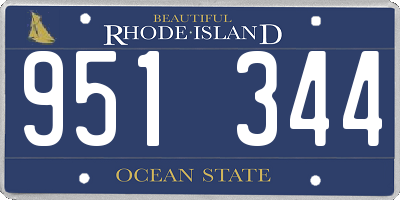 RI license plate 951344