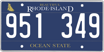 RI license plate 951349