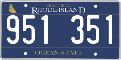 RI license plate 951351
