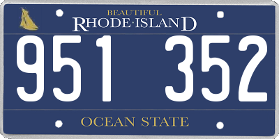 RI license plate 951352
