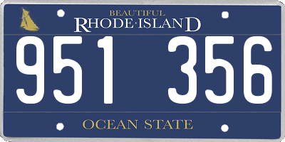 RI license plate 951356