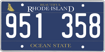 RI license plate 951358