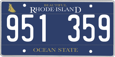 RI license plate 951359