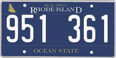 RI license plate 951361