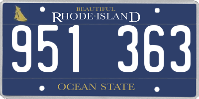 RI license plate 951363