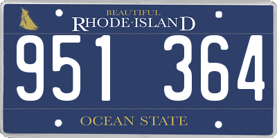 RI license plate 951364