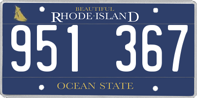 RI license plate 951367