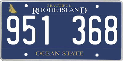 RI license plate 951368