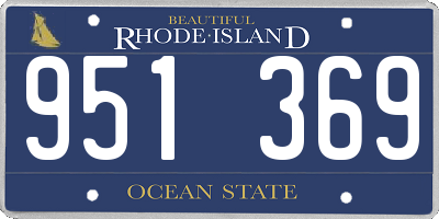 RI license plate 951369