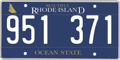RI license plate 951371