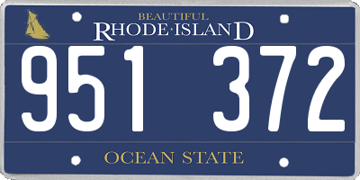 RI license plate 951372