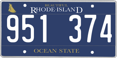 RI license plate 951374
