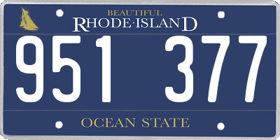 RI license plate 951377