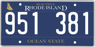 RI license plate 951381