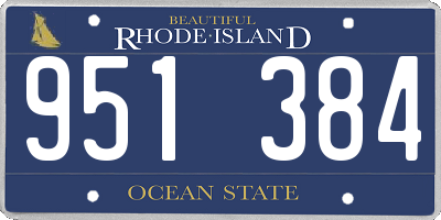 RI license plate 951384