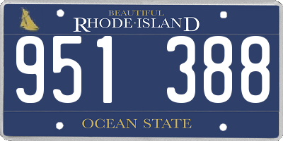 RI license plate 951388