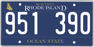 RI license plate 951390