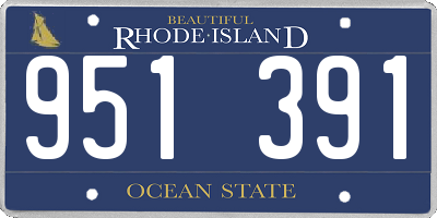 RI license plate 951391
