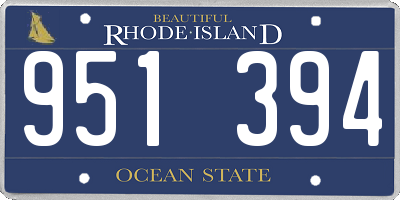 RI license plate 951394