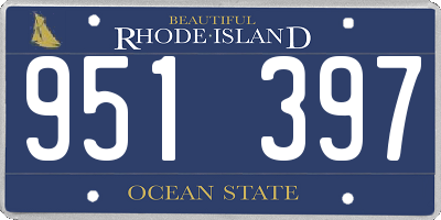 RI license plate 951397