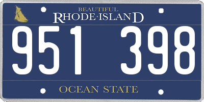 RI license plate 951398