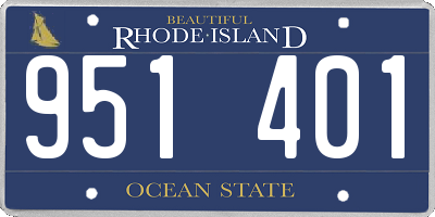 RI license plate 951401