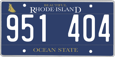 RI license plate 951404